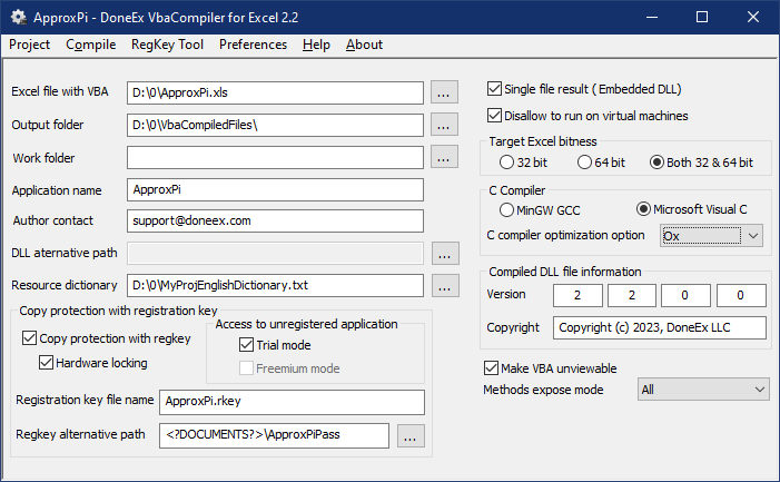 VbaCompiler for Excel - VBA code protection software